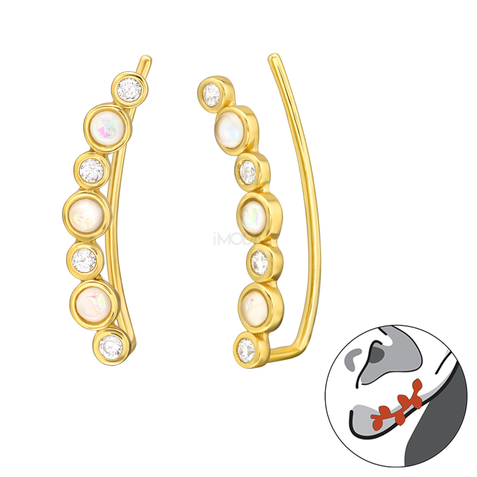 Strieborné náušnice ear cuff-313576-314