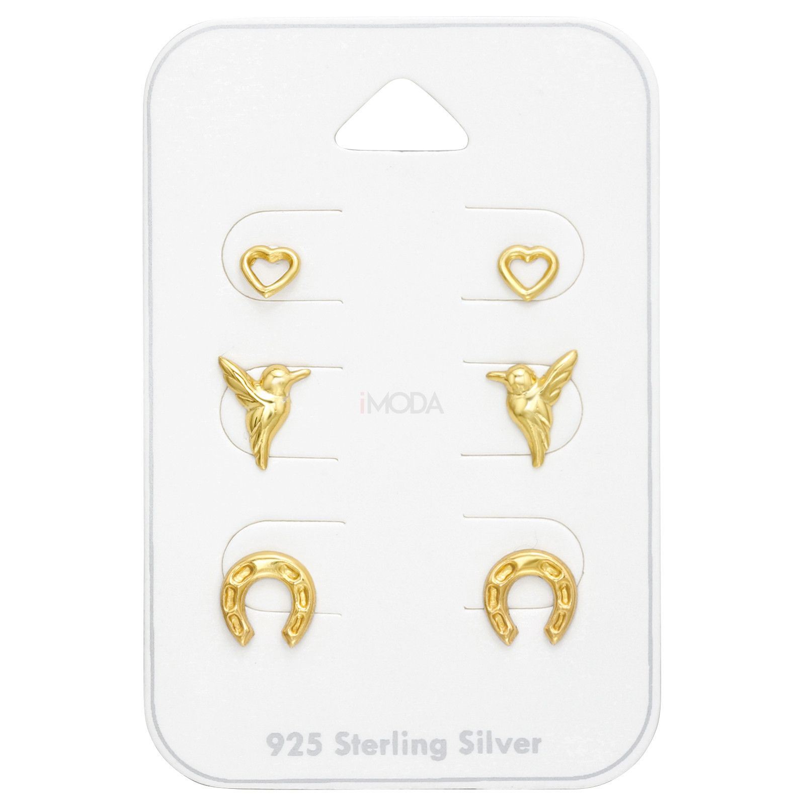 Set strieborných pozlátených náušníc-271479-36