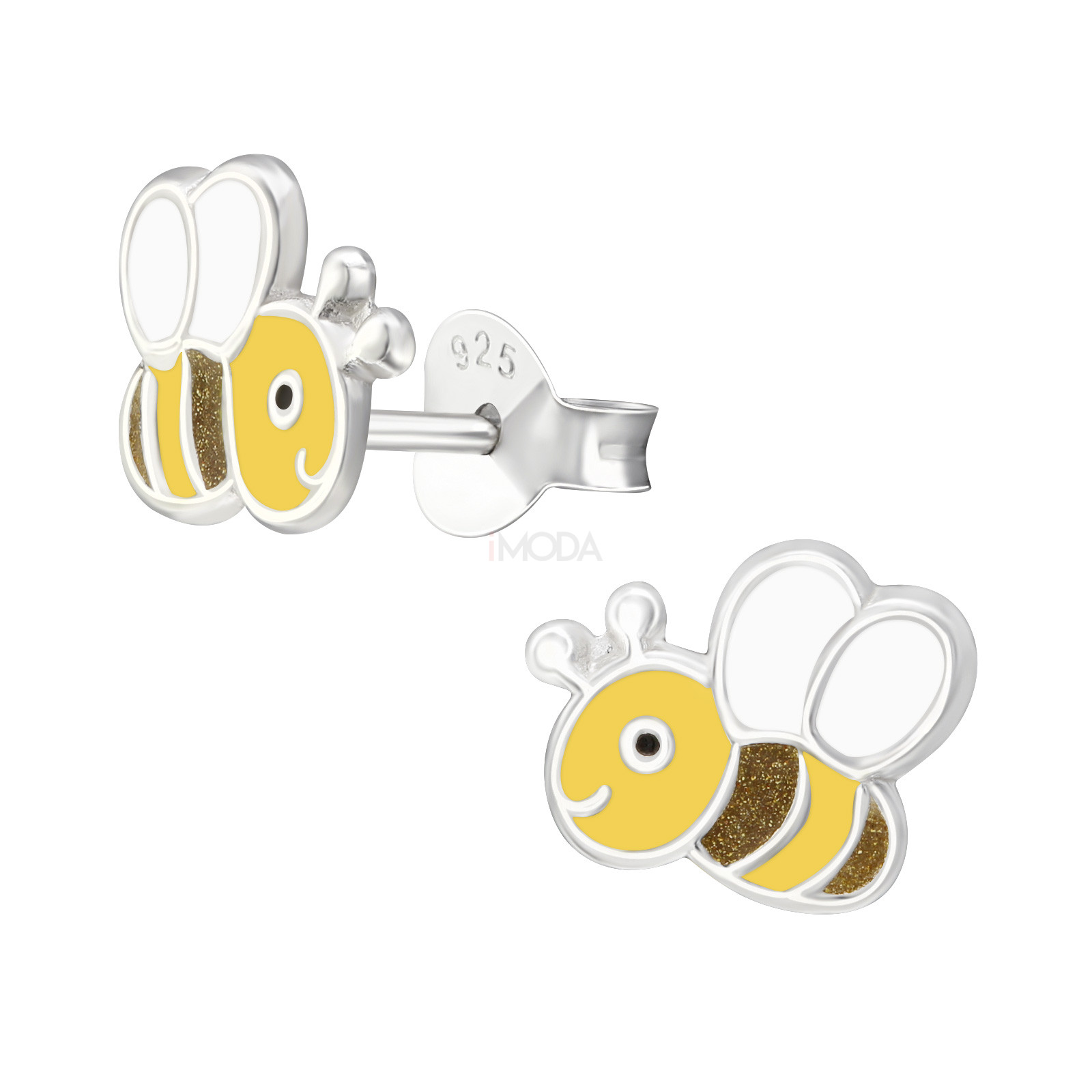 Detské strieborné náušnice včielka-225631-34