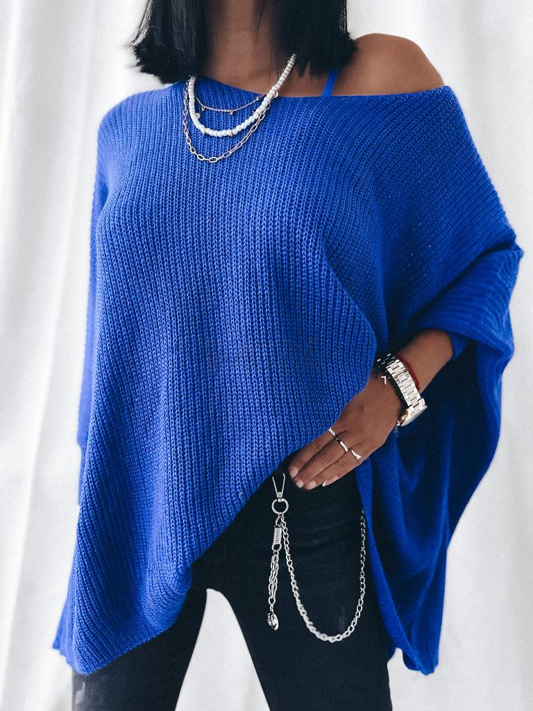 Modrý oversize sveter-272048-31