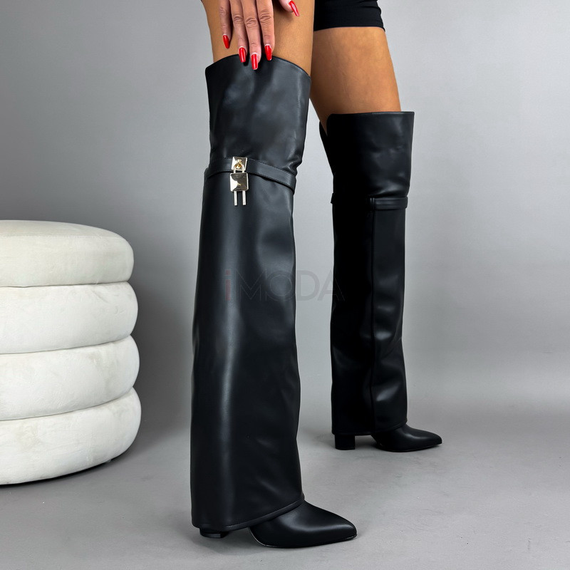Čierne vysoké čižmy-322092-35