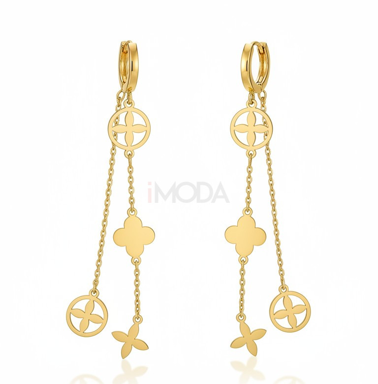 Dámske oceľové náušnice visiace-272258-33