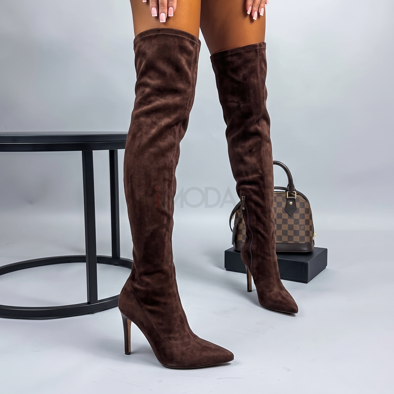 CHOCCO semišové vysoké čižmy-330463-32