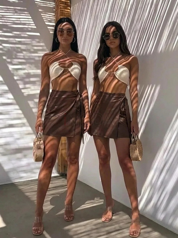 CHOCO saténová zavinovacia sukňa-328111-35