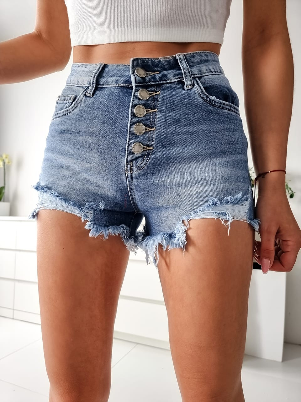 Svetlomodré rifľové kraťasy-241393-31