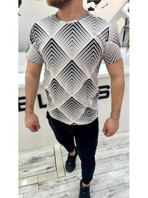 Bielo-čierne pánske tričko-285984-31