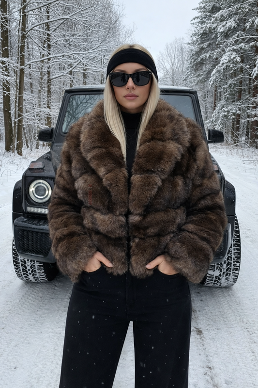 Hnedý kožušinový kabát-324972-35