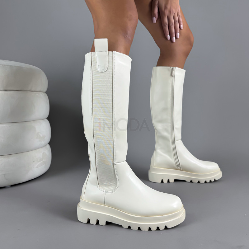 Béžové vysoké čižmy-313823-35