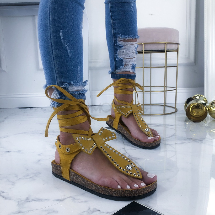 Žlté trendy sandálky-209867-32