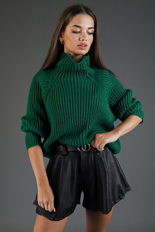Zelený krátky sveter-275500-38