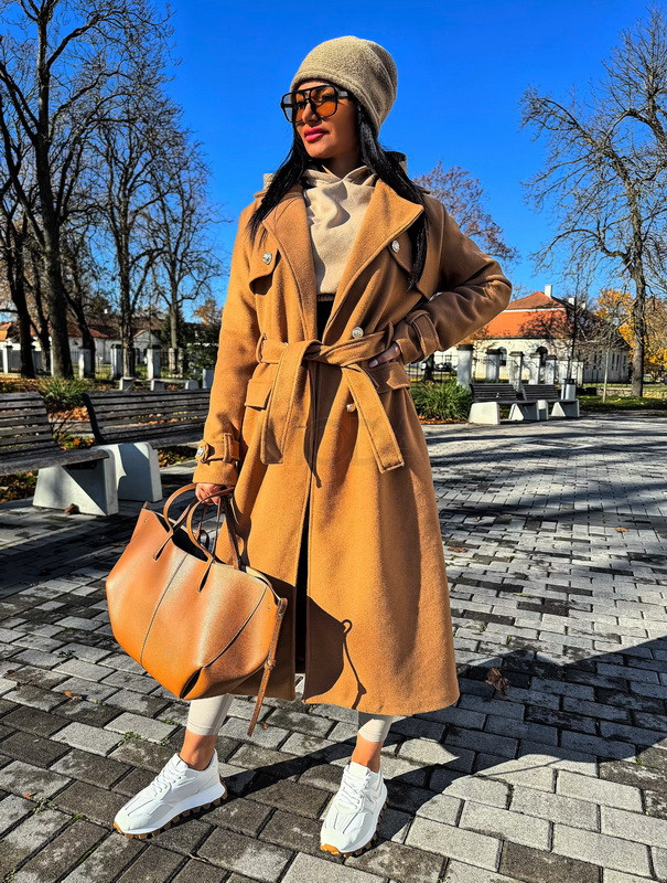 Hnedý dlhý kabát-323430-34