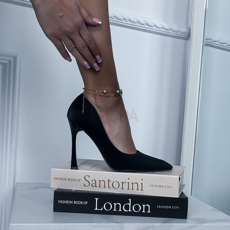 Čierne saténové lodičky-314666-333