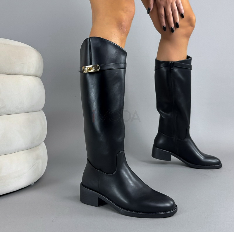 Čierne vysoké čižmy-323472-35