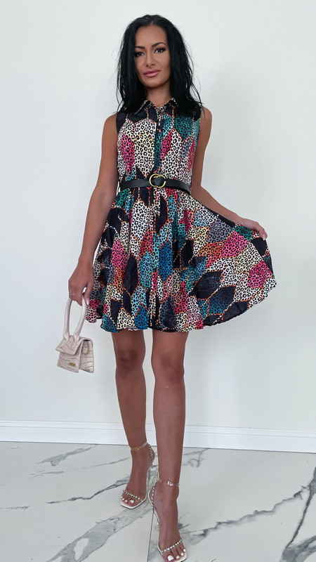 Viacfarebné vzorované šaty-239678-39