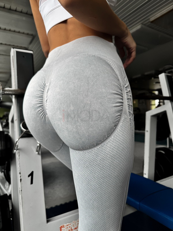 Sivé vzorované push-up legíny-314233-33