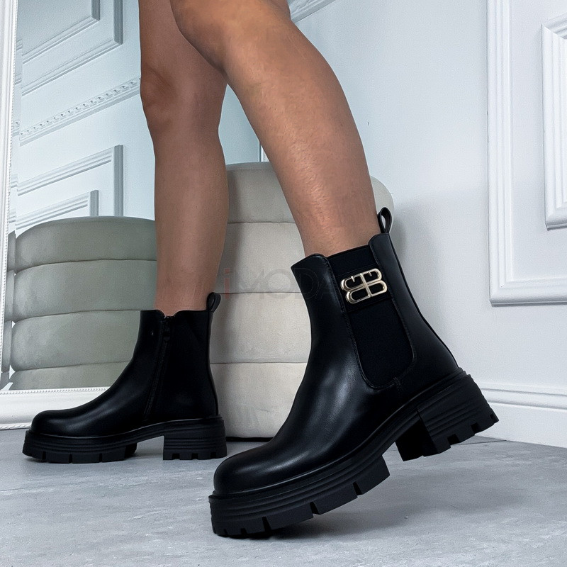 Čierne nízke čižmy-323986-32