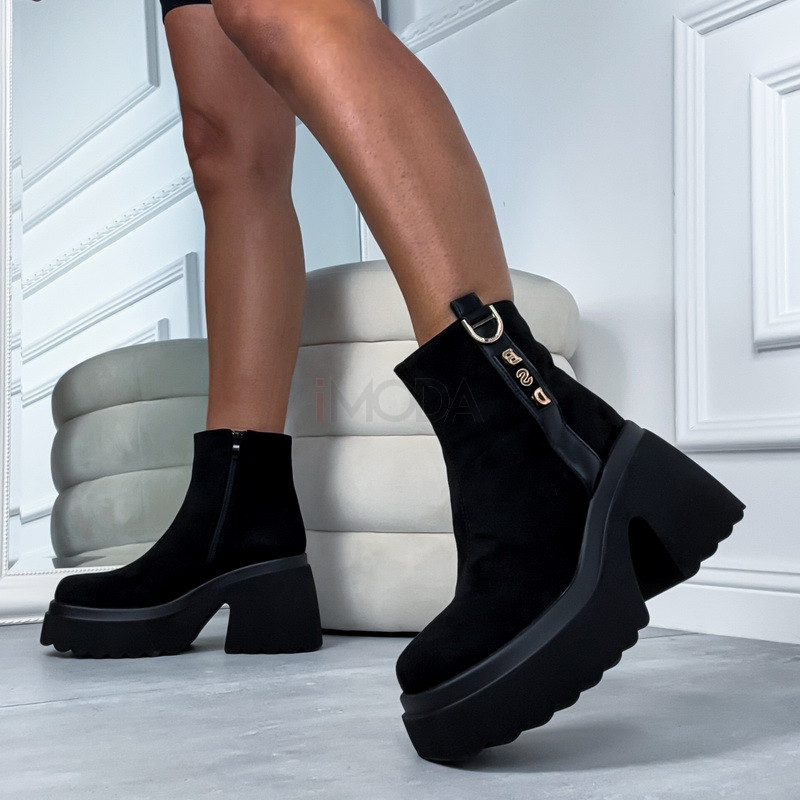 Čierne nízke čižmy-322414-31