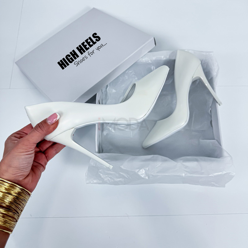 Biele matné lodičky-269785-35