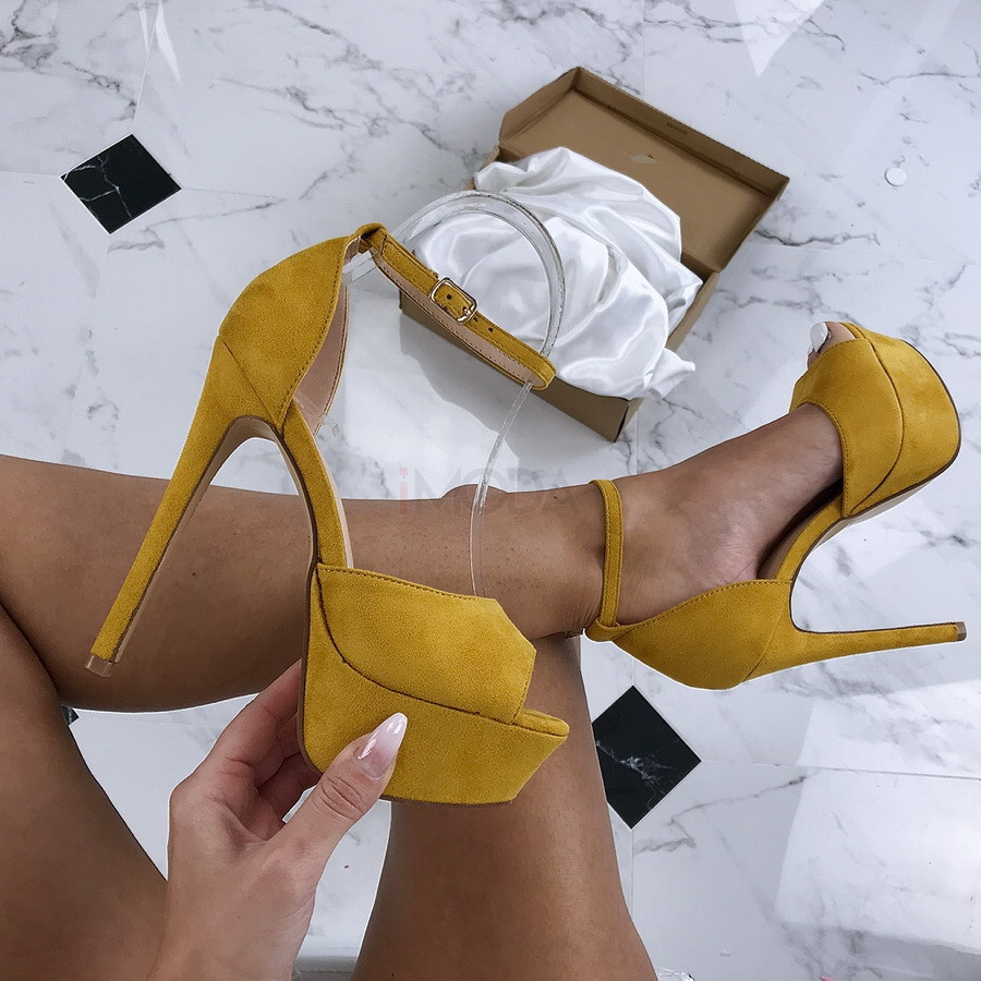 Dámske žlté sandálky-172142-31