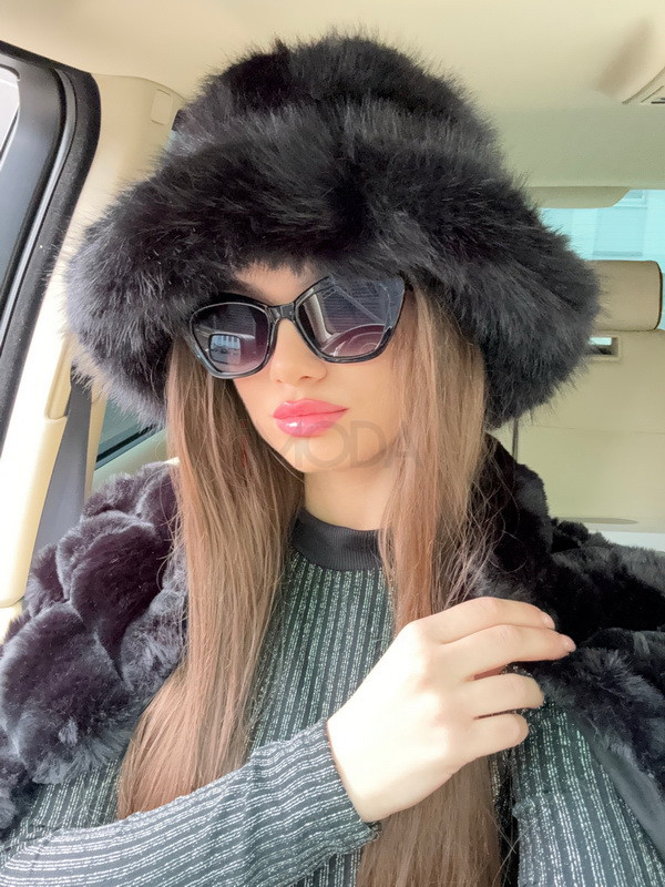 Čierny kožušinový klobúk-296939-34