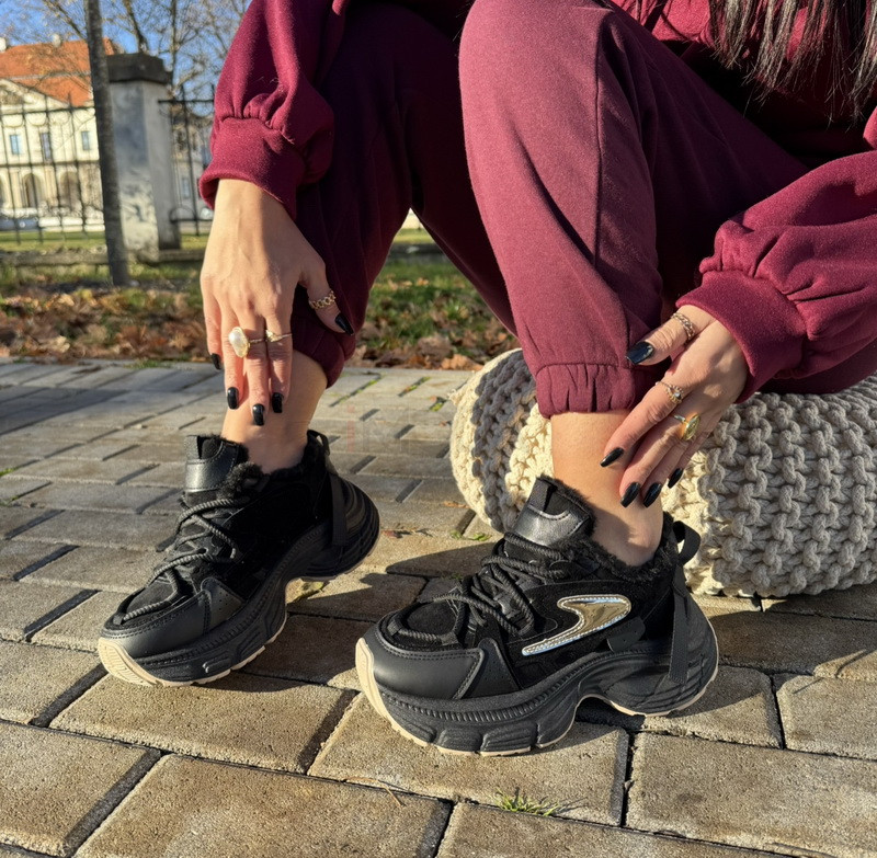 Čierne zateplené tenisky-311443-316