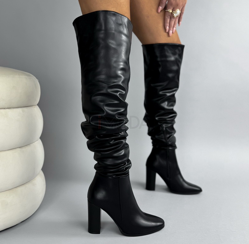 Čierne vysoké čižmy-324203-38