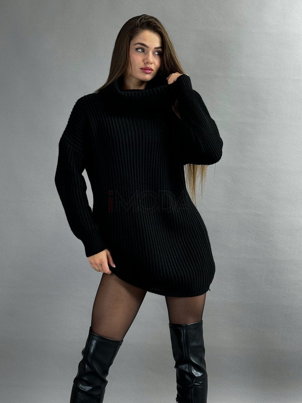 Čierne pletené šaty-312929-32