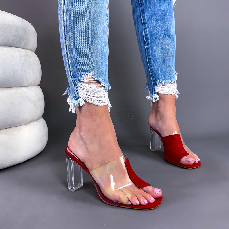 Červené trendy sandále-265013-31