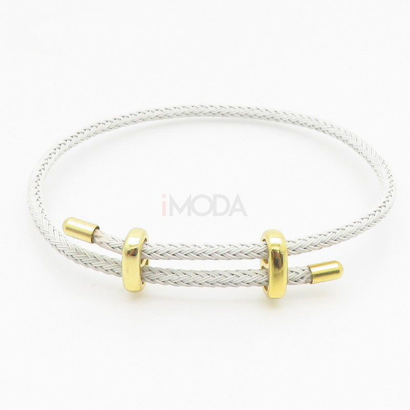 Nastaviteľný náramok z chirurgickej ocele biely-312295-318