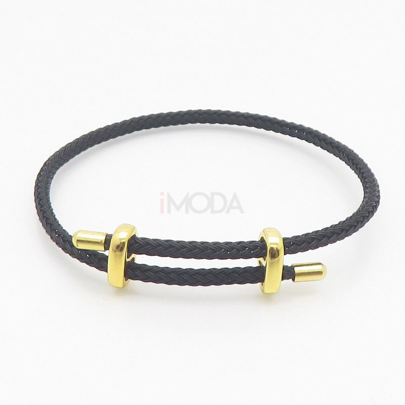 Nastaviteľný náramok z chirurgickej ocele čierny-312290-315