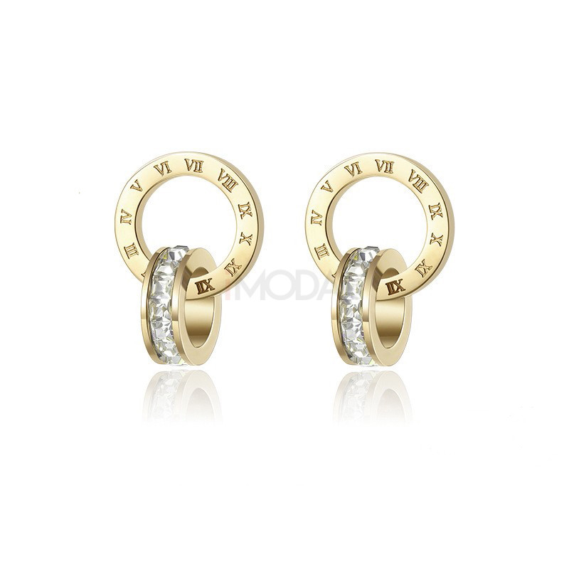 Kruhové náušnice pozlátené-324097-36