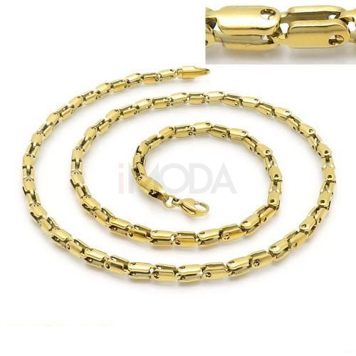 Pozlátená oceľová retiazka-204280-31