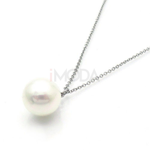 Oceľový náhrdelník s perlou-198152-31