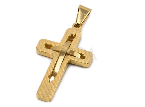 Oceľový pozlátený prívesok 