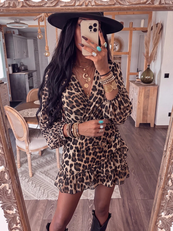 Hnedé šaty s leopardím vzorom-329696-31