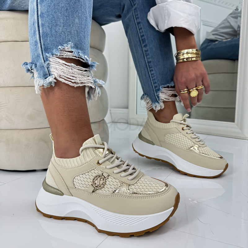 Béžovo-zlaté tenisky-324865-32