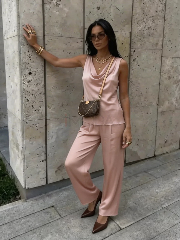 Ružový saténový komplet-327073-35