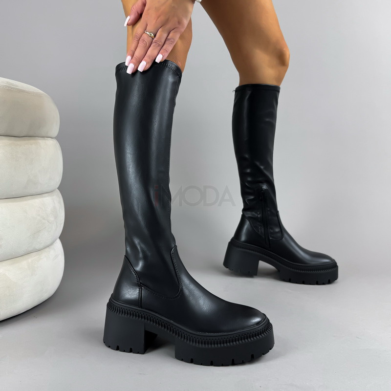Čierne vysoké čižmy-309670-32