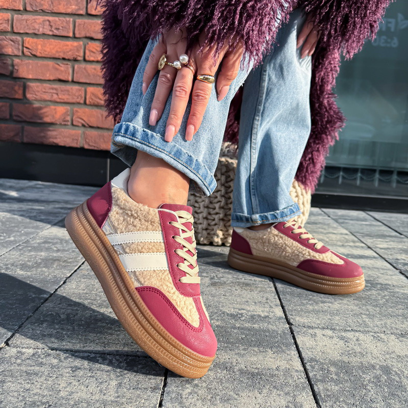 Bordovo-hnedé tenisky-324225-38