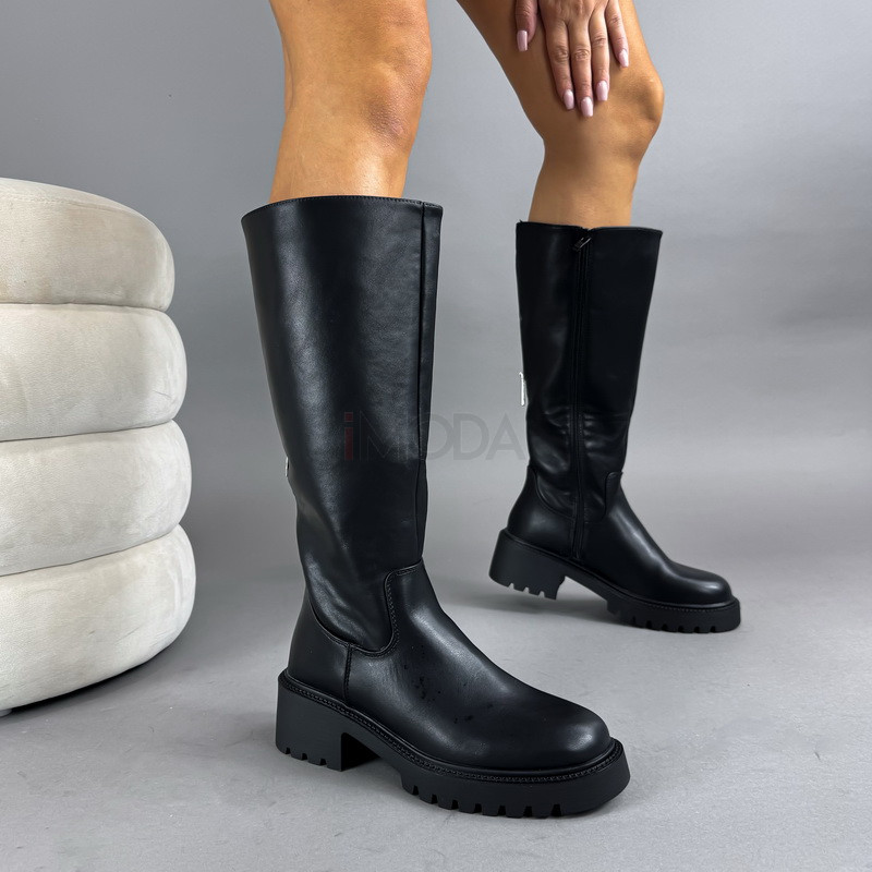 Čierne vysoké čižmy-323204-317