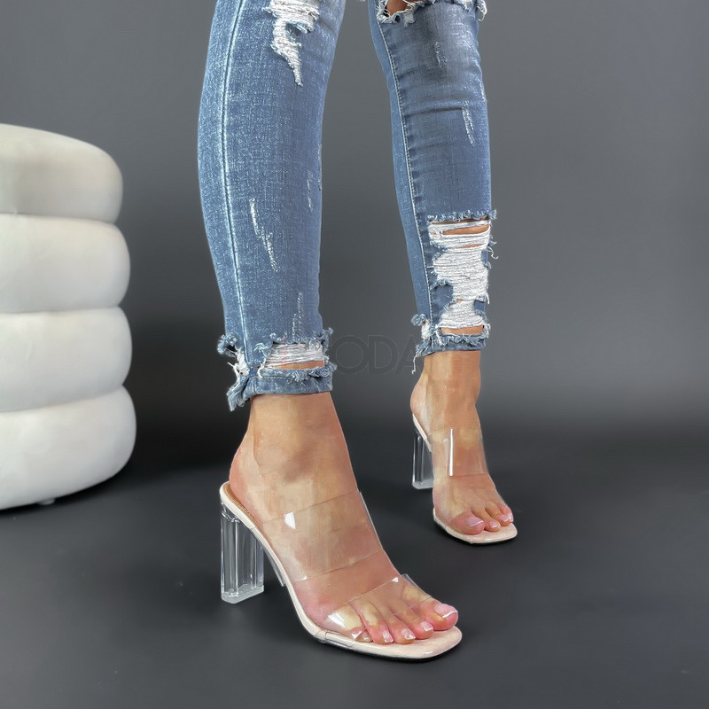 Béžové transparentné sandále-298288-35