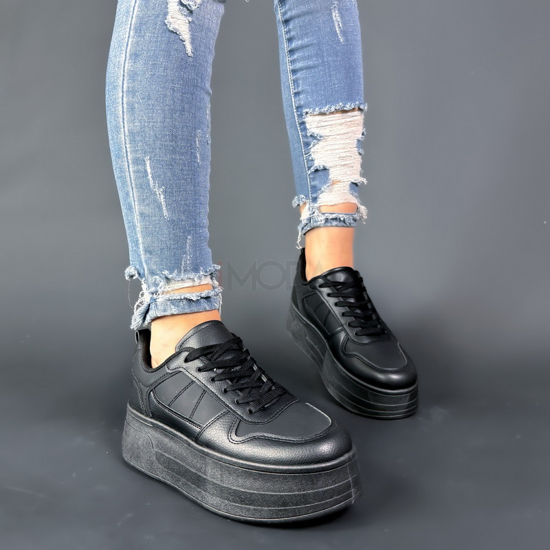 Čierne tenisky na platforme-299056-37