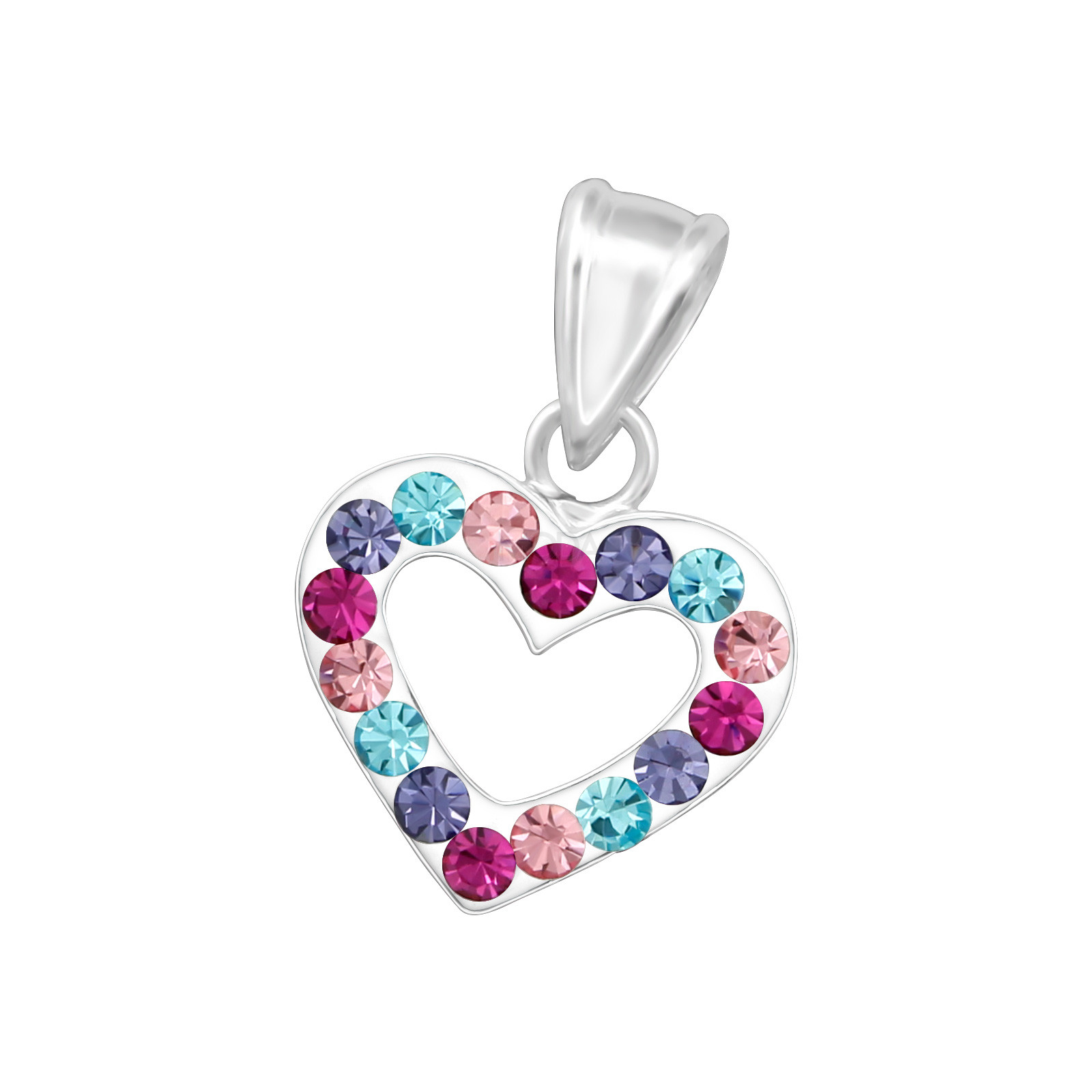 Strieborný prívesok srdiečko-201896-31