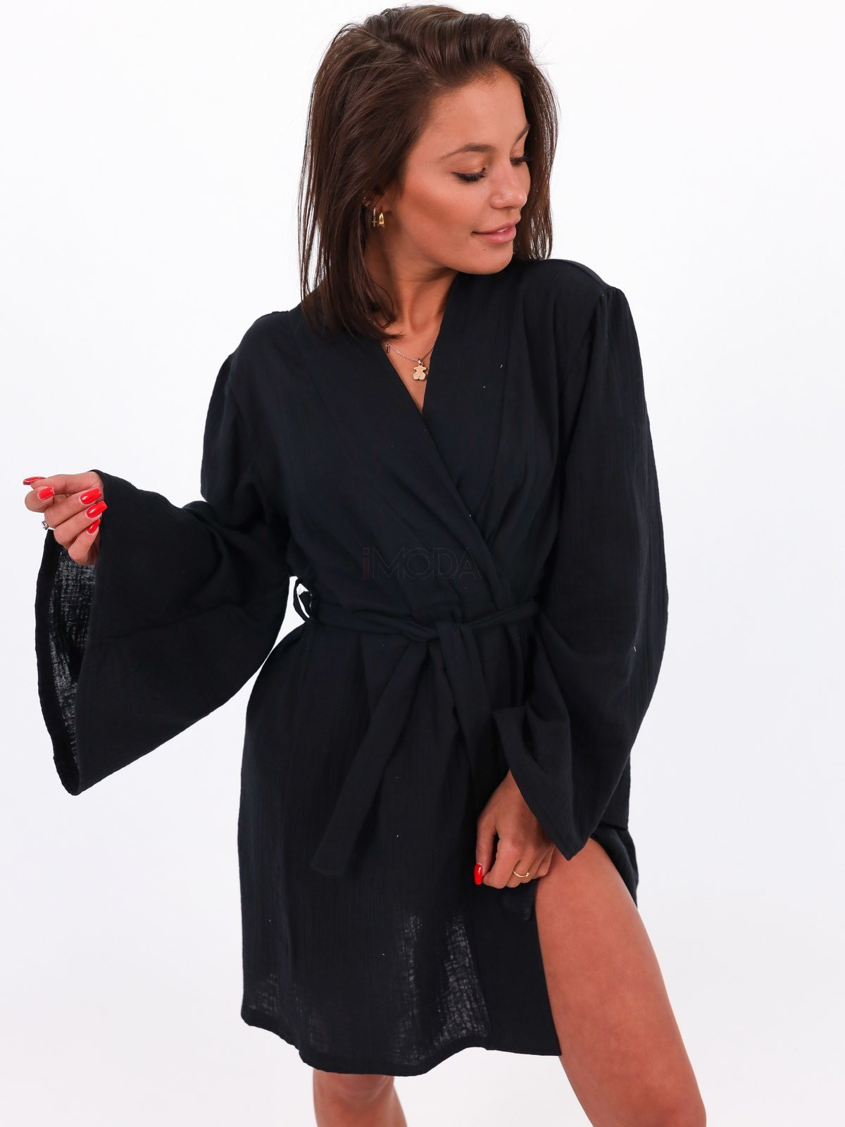 Čierne mušelínové plážové šaty-246818-37