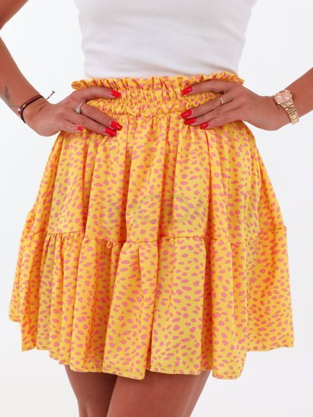 Žltá vzorovaná sukňa-246800-38