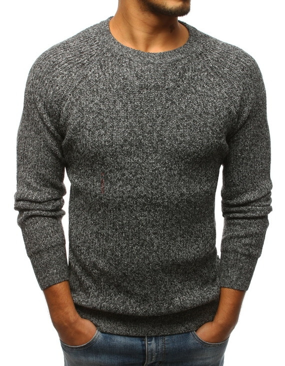 Pánsky sivý striekaný sveter-166607-31