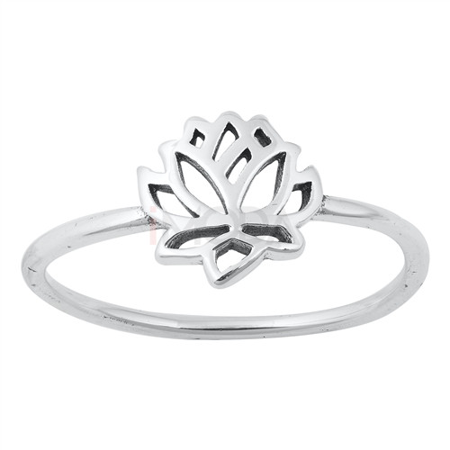 Strieborný prsteň lotosový kvet-221536-31
