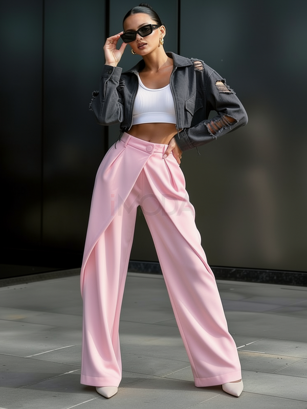 Ružové široké nohavice-325858-33