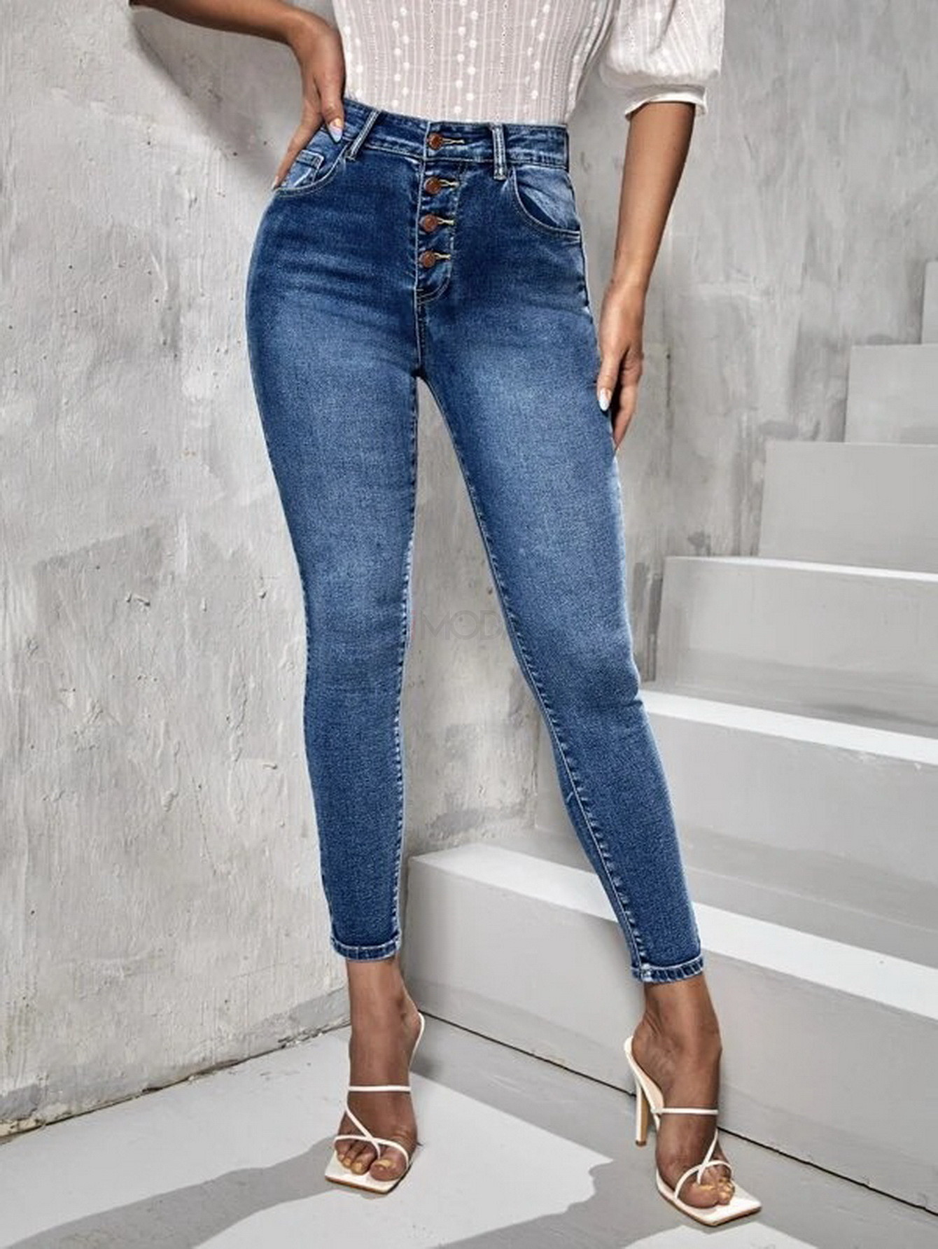 Modré elastické rifle-289451-37