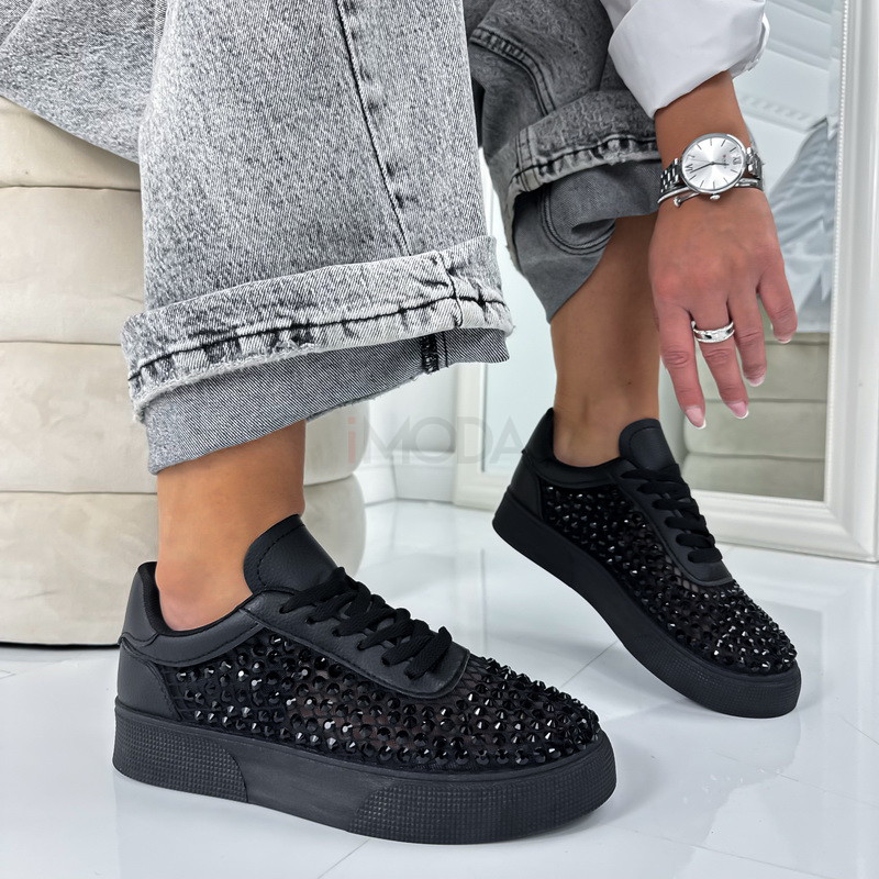 Čierne tenisky s kamienkami-324900-33